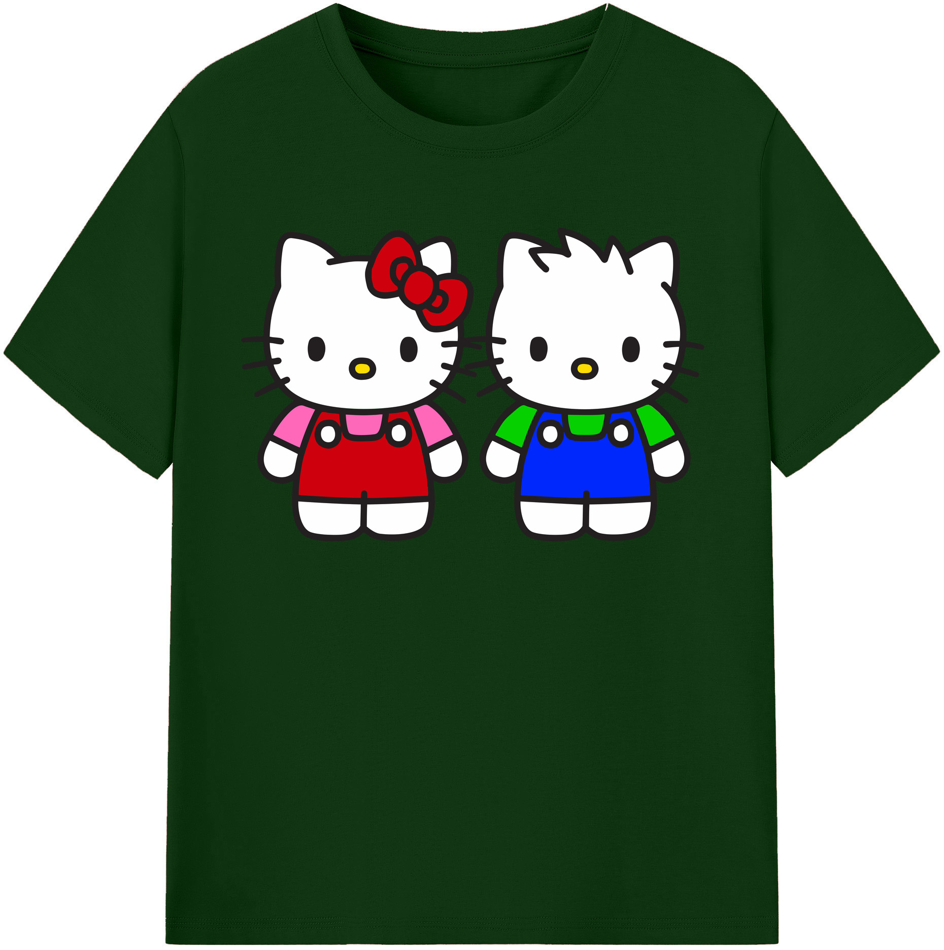 （画像用） Hello Kitty ハローキティ 綿100％半袖Tシャツ（フロントプリント）
